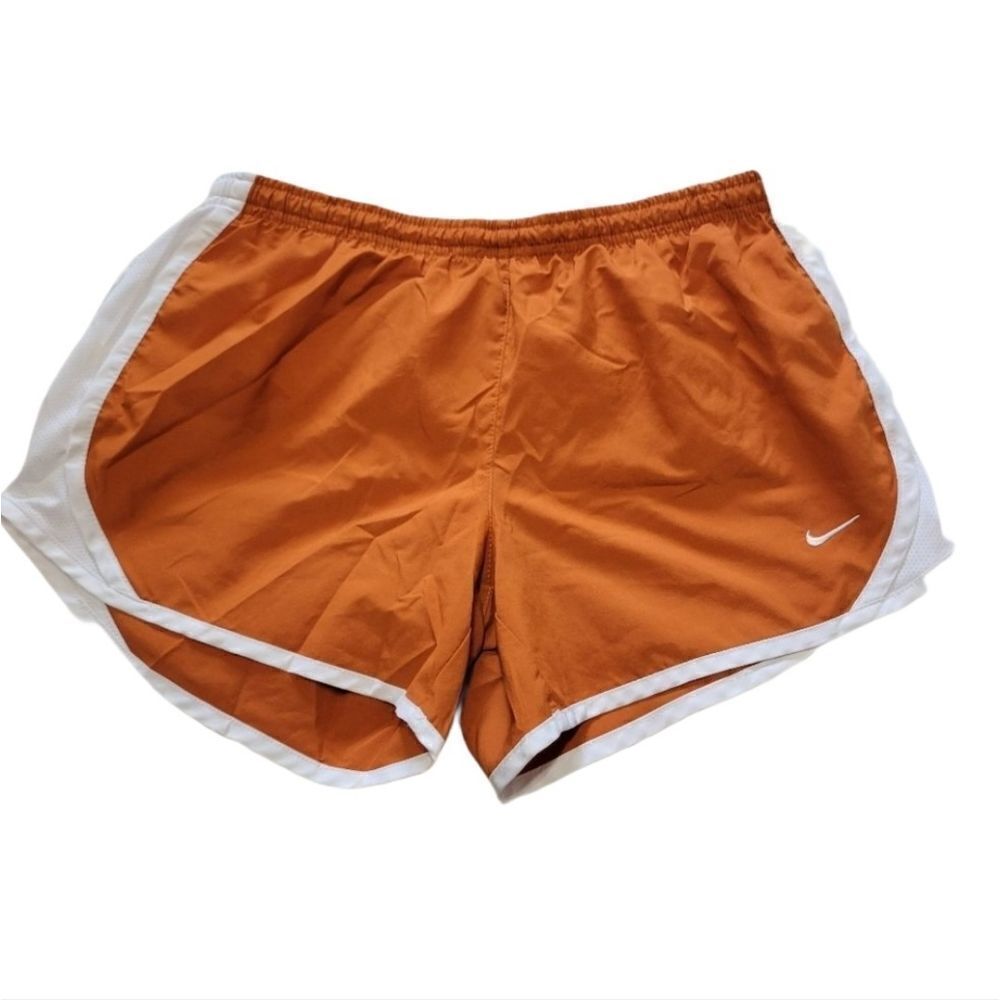 Nike Orange and White Athletic Shorts